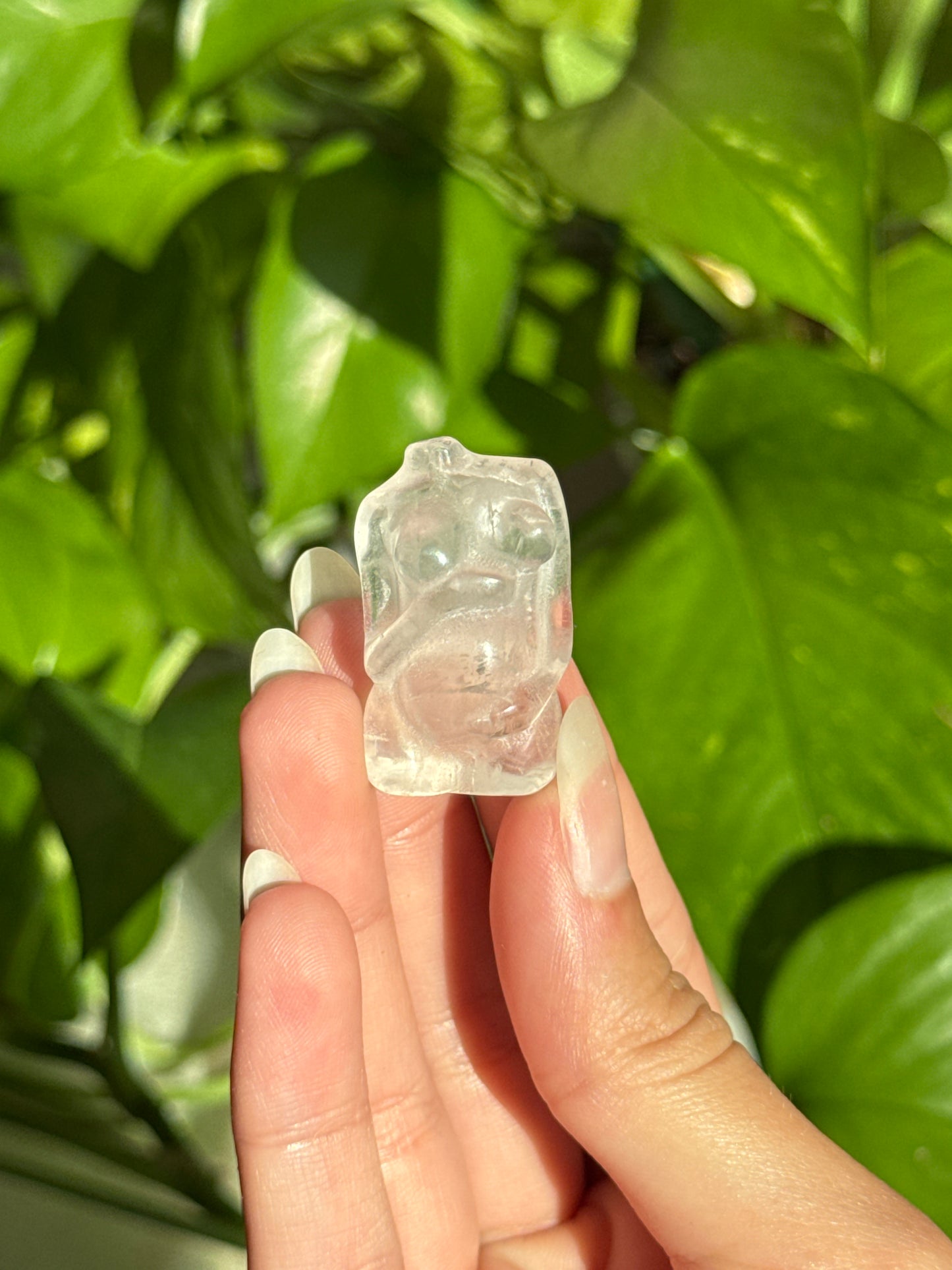 Clear Quartz Pregnant Goddess Body