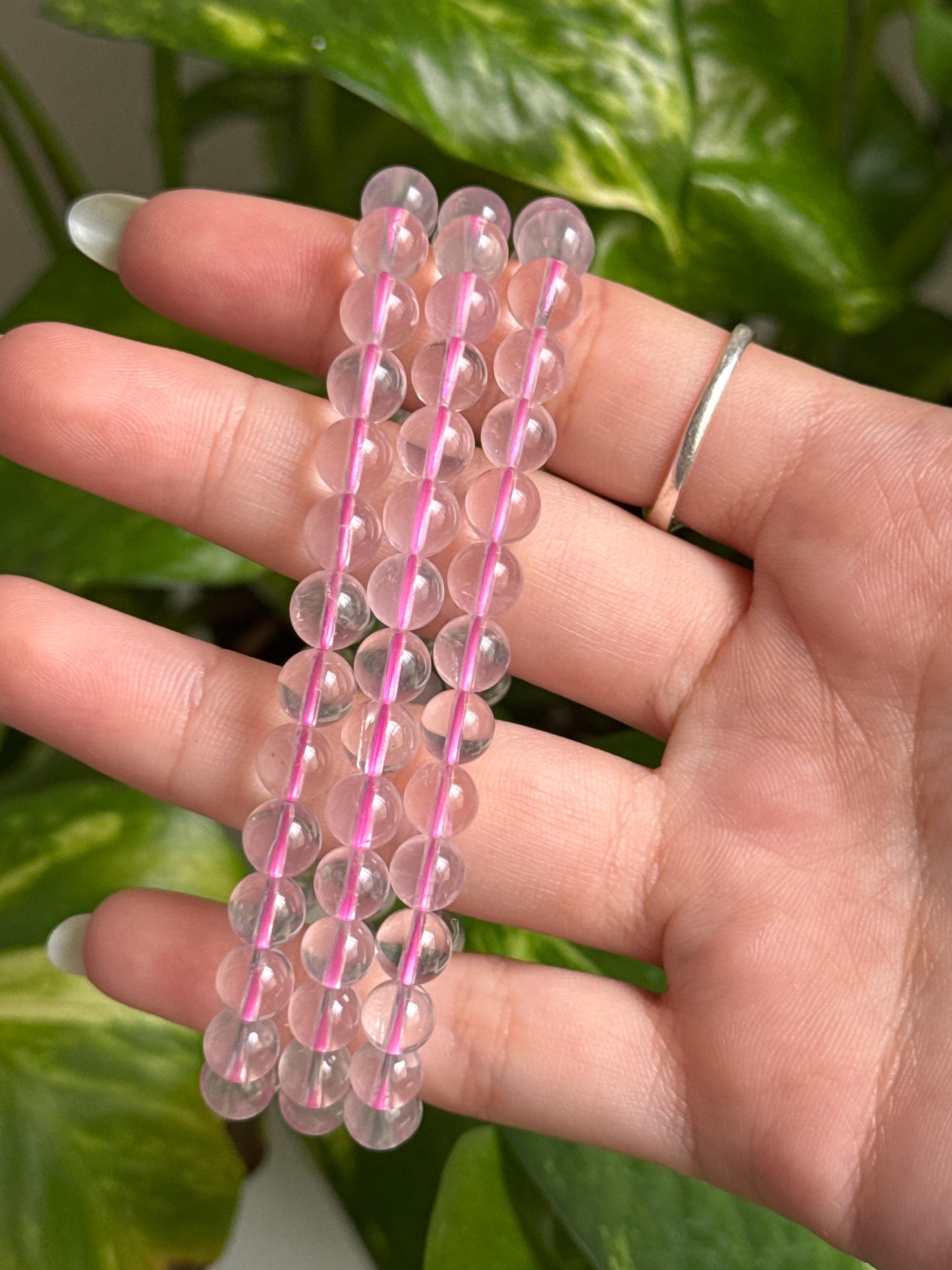 Ice Rose Quartz Bracelet