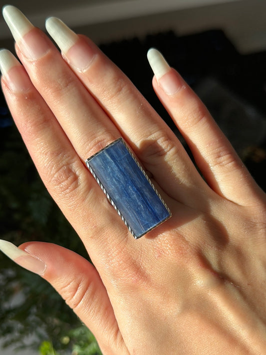 Kyanite Adjustable Statement Ring | High Grade