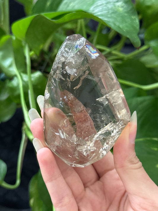 Smoky Quartz Freeform with Rainbows *see vid for sparkles*