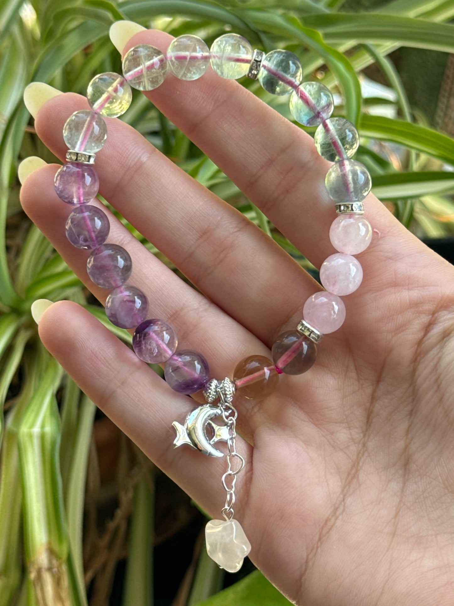 Fluorite & Rose Quartz Bracelet