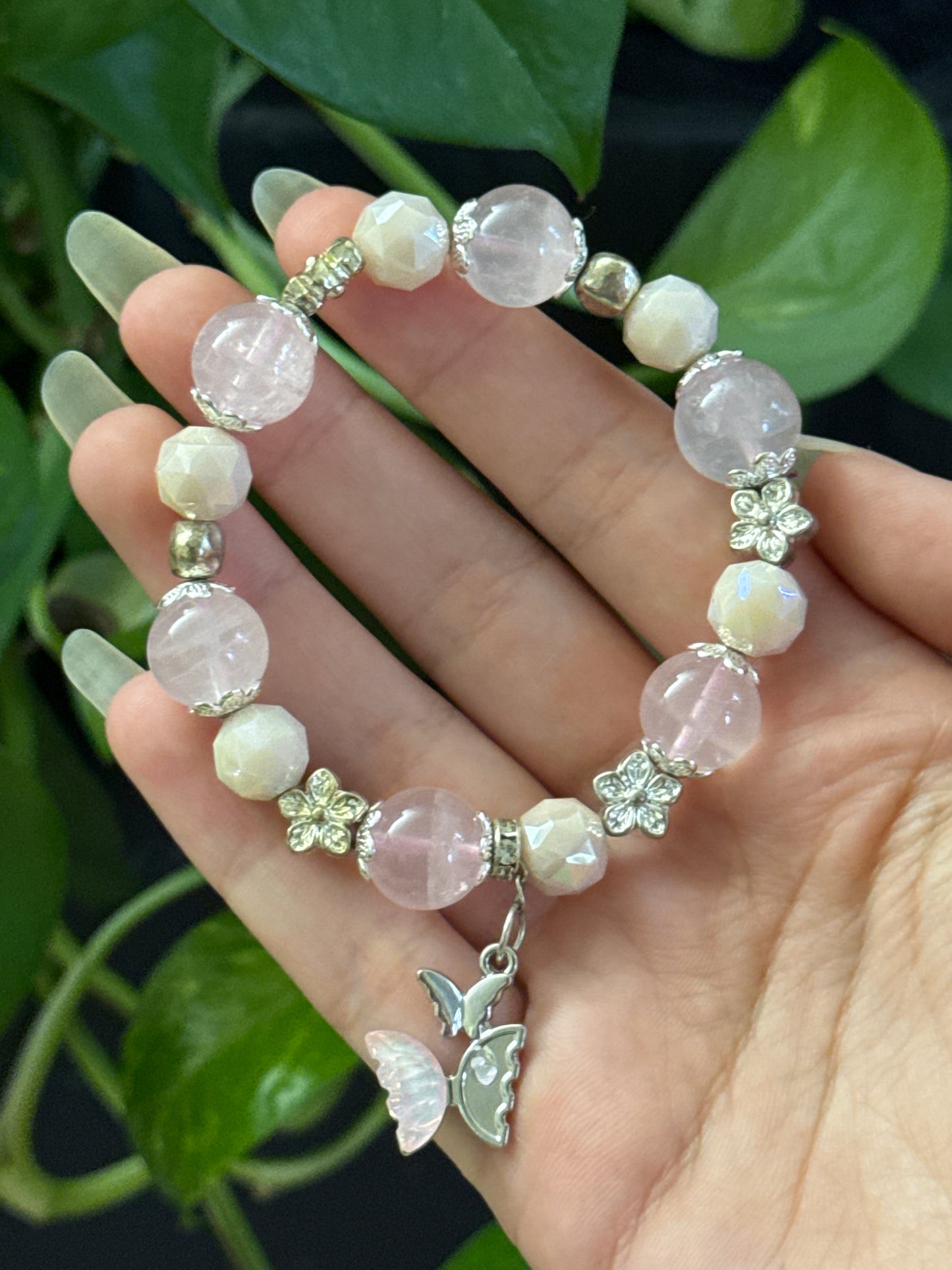 Chunky Rose Quartz Bracelet