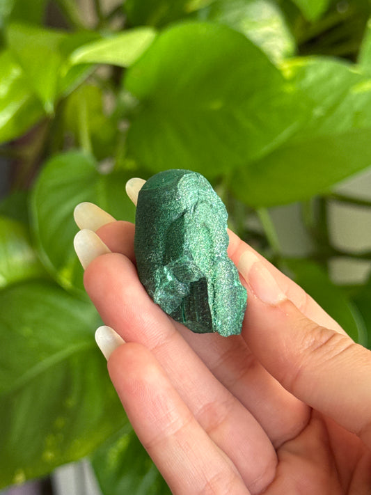 Velvet Malachite Stalactite Specimen D (Super Sparkly)
