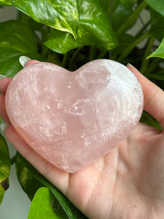 Chubby Rose Quartz Heart with Asterism