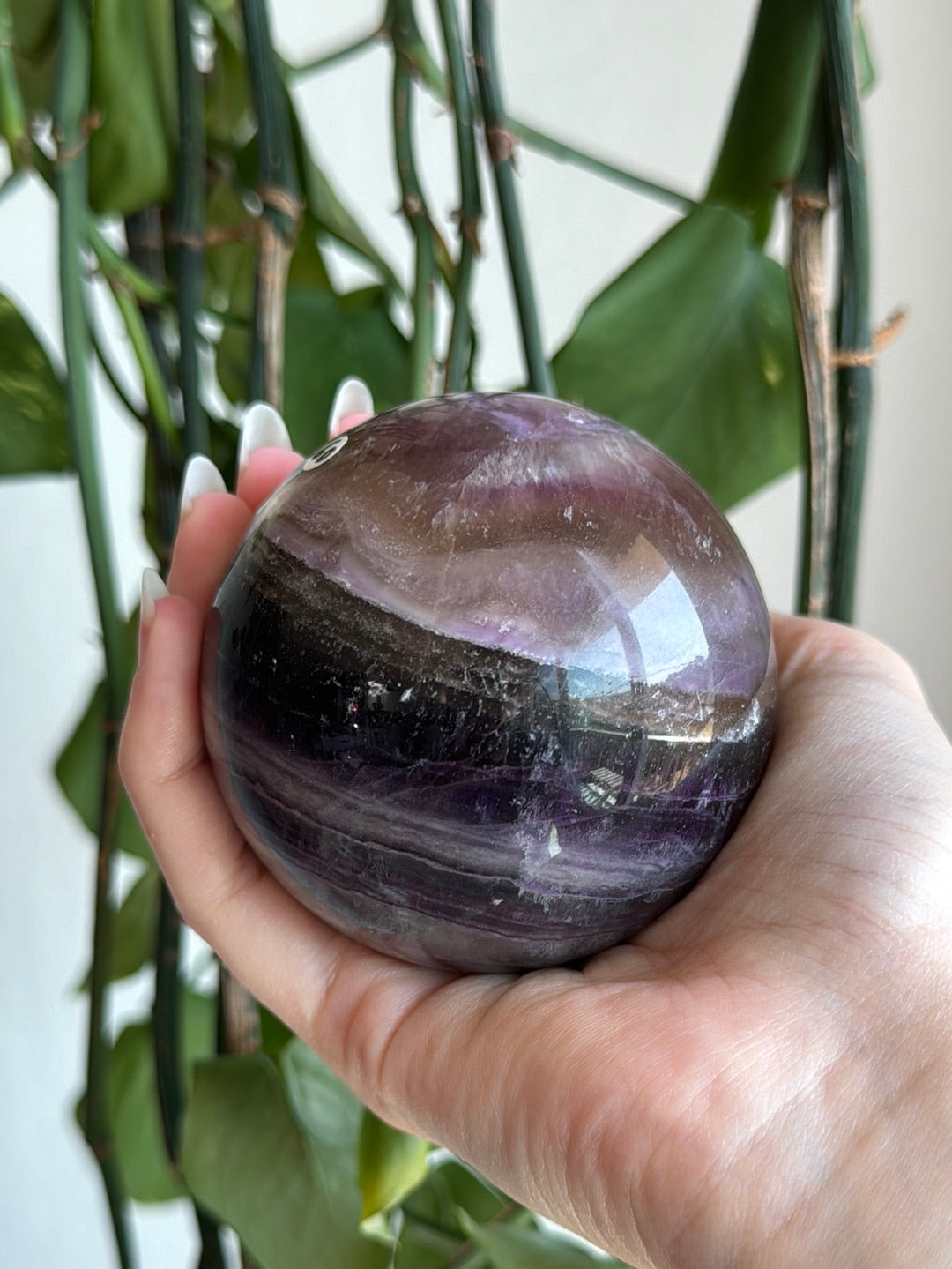 Large Silk Fluorite Sphere