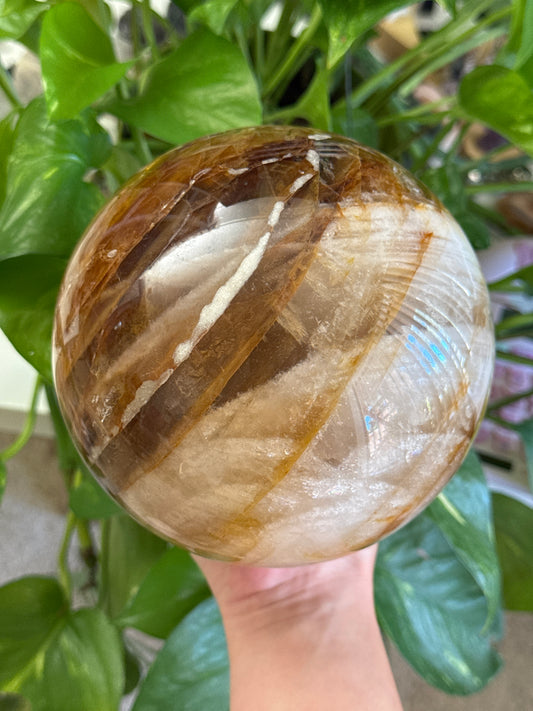 Enhydro Bubble XL Fire Quartz Sphere 125mm