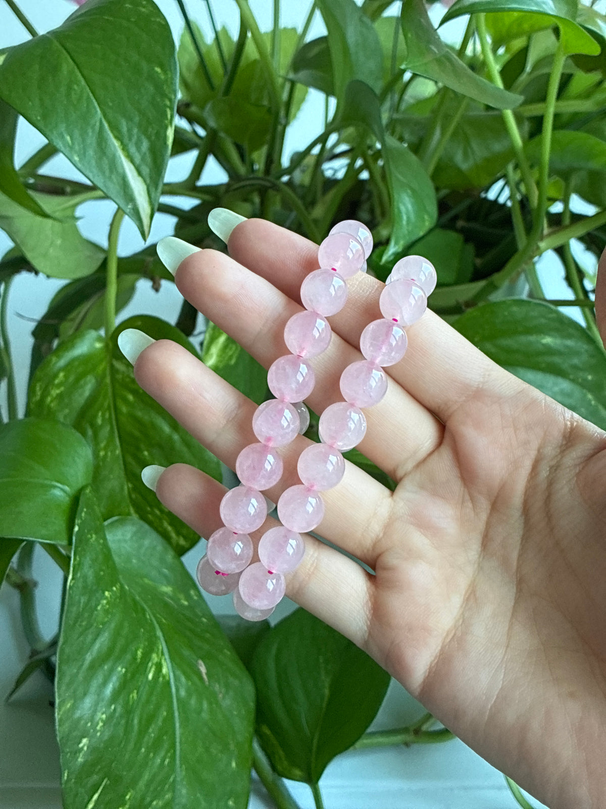 Rose Quartz Bracelet Chunky Beads
