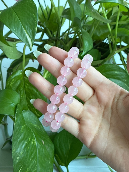 Rose Quartz Bracelet Chunky Beads