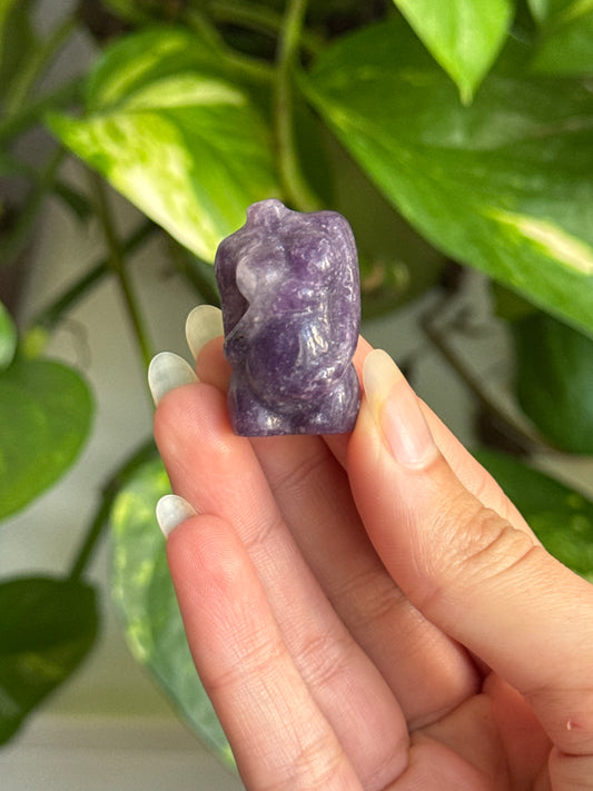 Lepidolite Pregnant Goddess Body