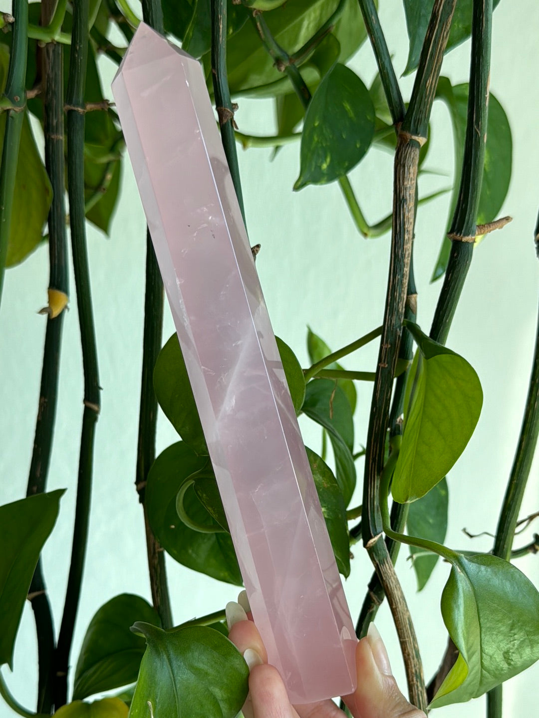 A. Gemmy Pink Rose Quartz Tower