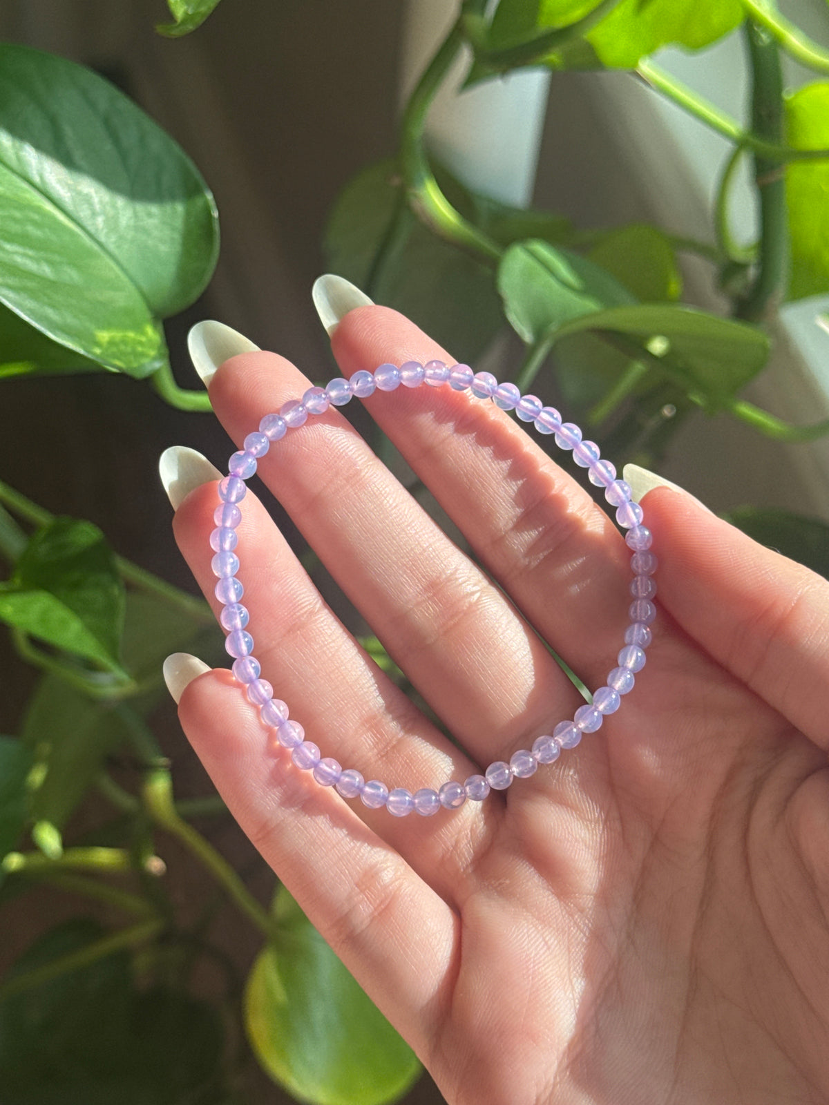 Lavender Moon Quartz Dainty Bracelet