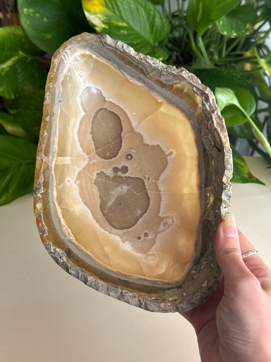 Large Chocolate Calcite Bowl B