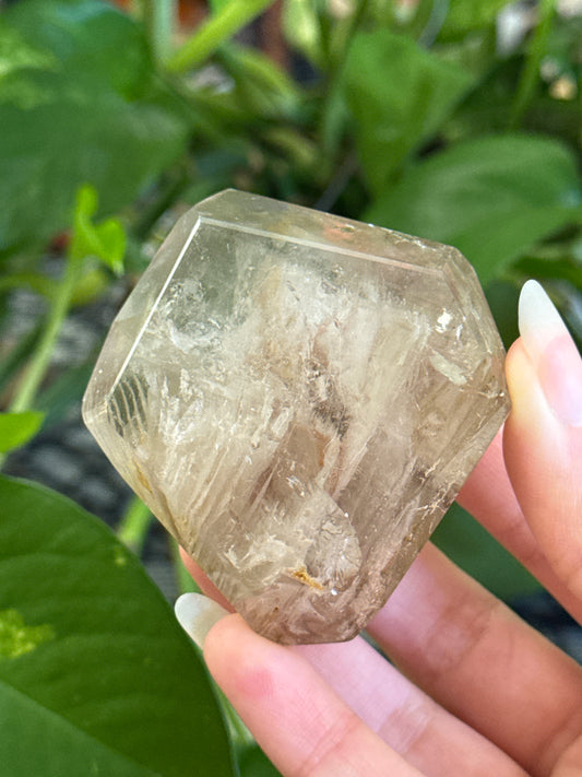 Feathered Phantom Garden Quartz Freeform