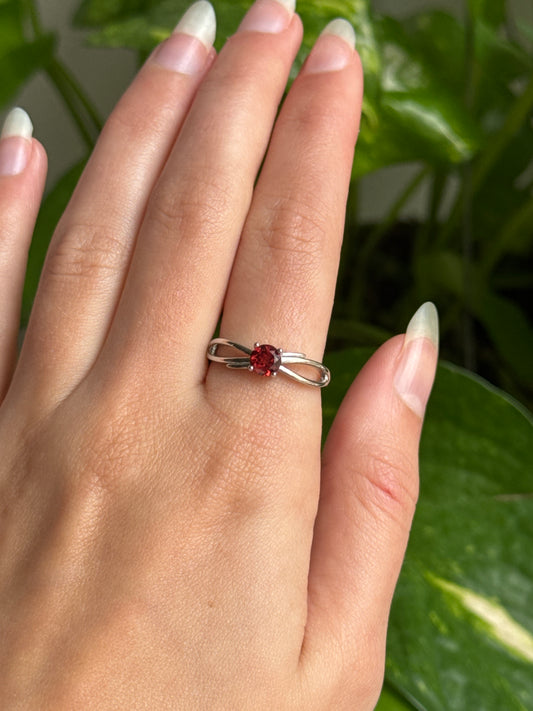Garnet Adjustable Ring