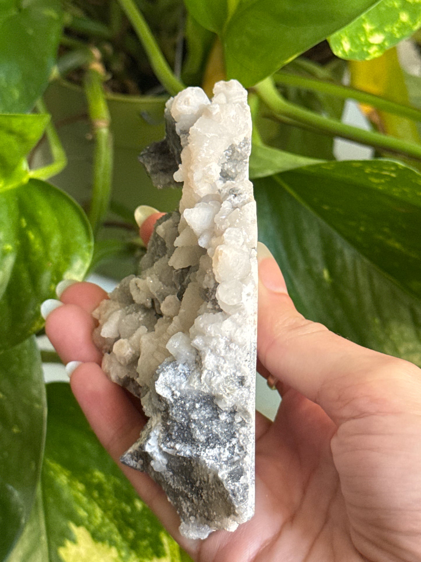 Calcite on Sphalerite Specimen