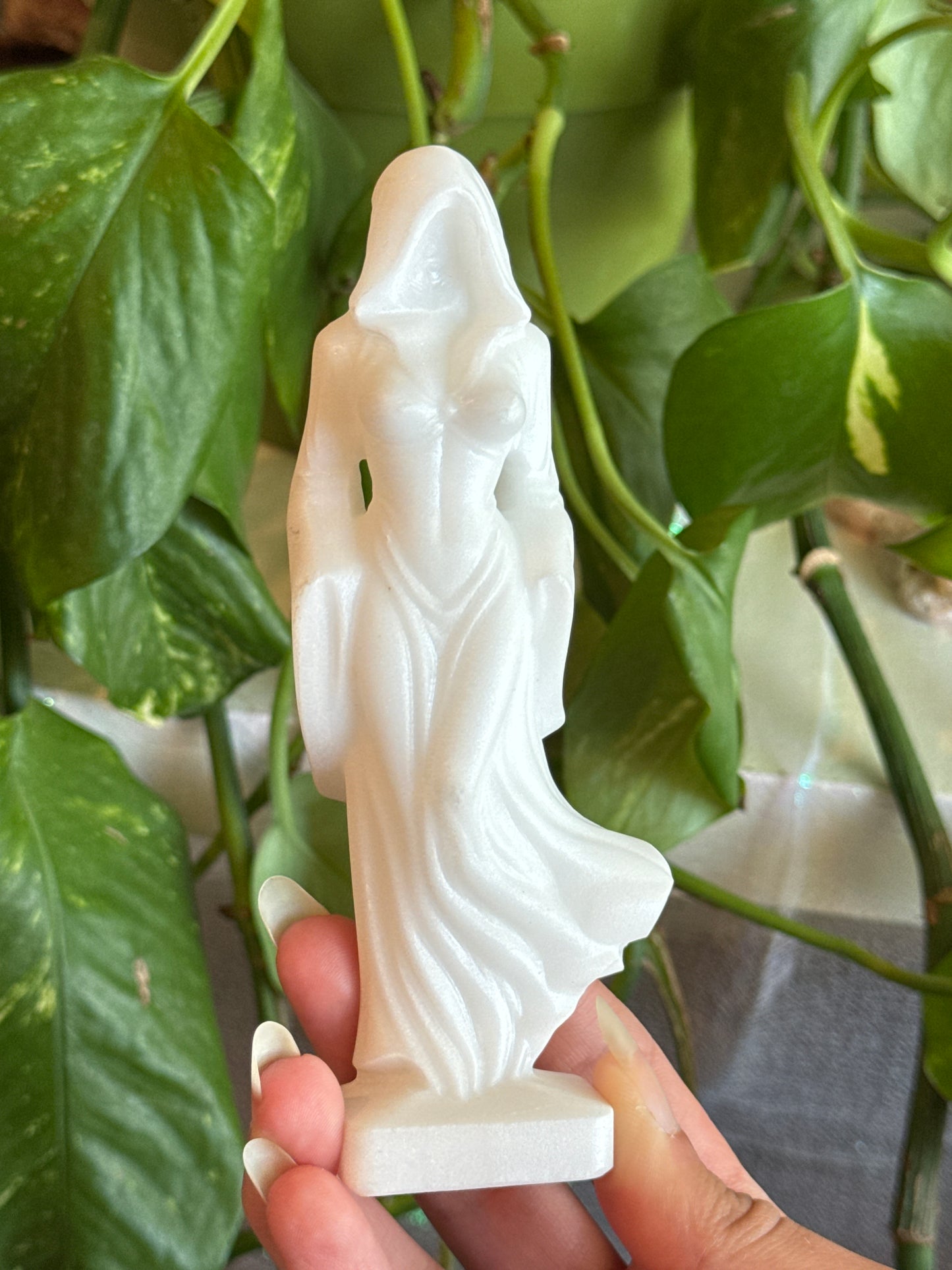 White Calcite Hooded Women