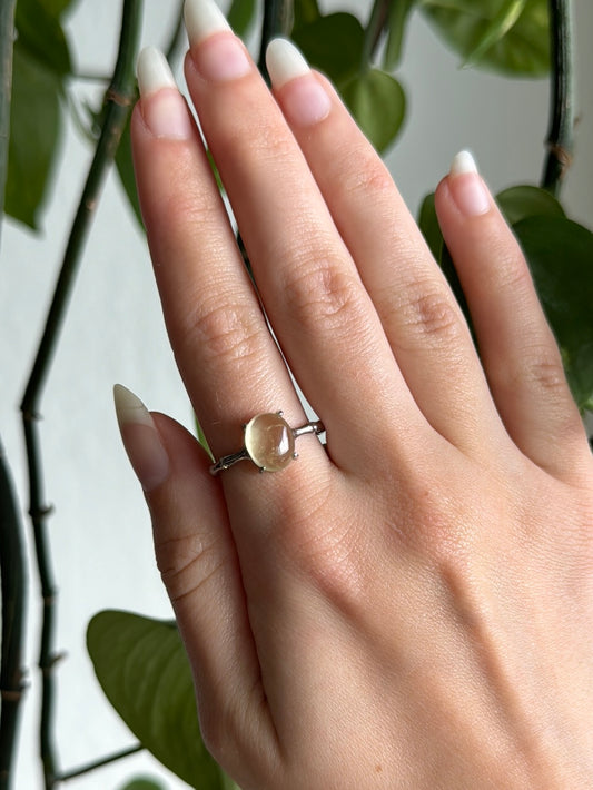 Yellow Fluorite Adjustable Ring