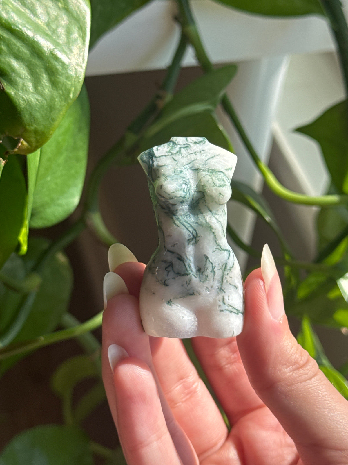 Moss Agate Goddess Body