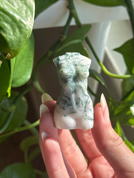 Moss Agate Goddess Body