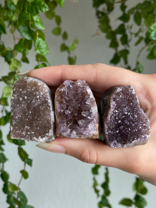 Small Rainbow Amethyst Cut Bases | You Pick Size