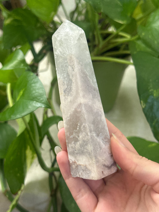 Dreamy Pink Amethyst and Prasiolite Tower