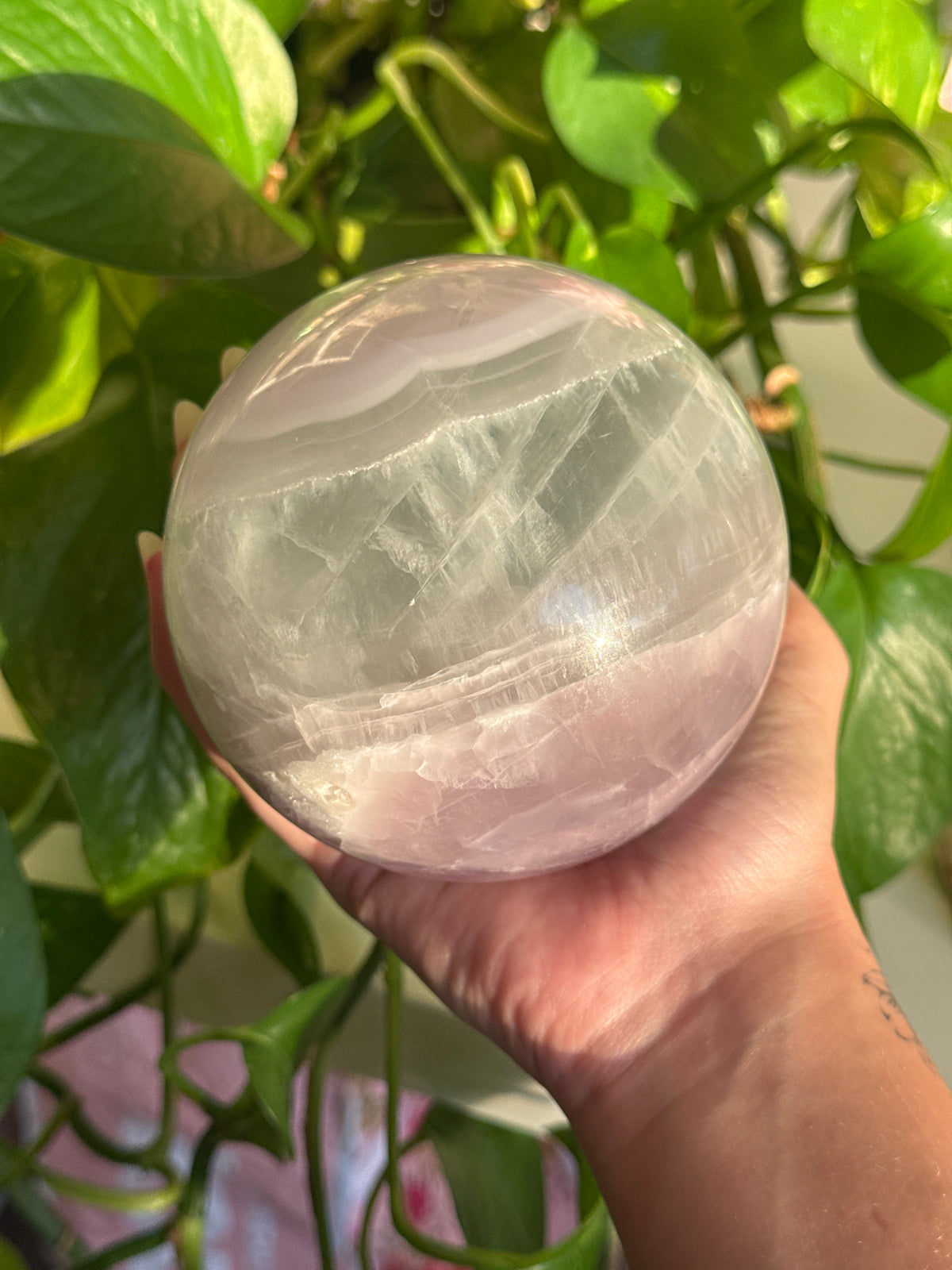 Statement Ytrium Fluorite Sphere with Druzy