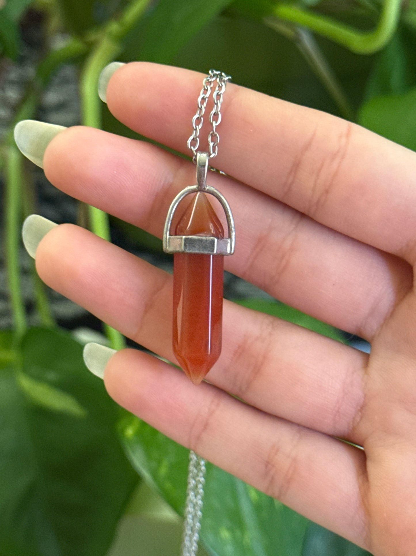 Carnelian Point Necklace