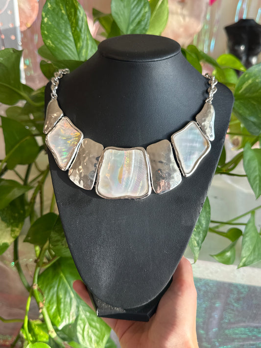 Statement Vintage Abalone Necklace