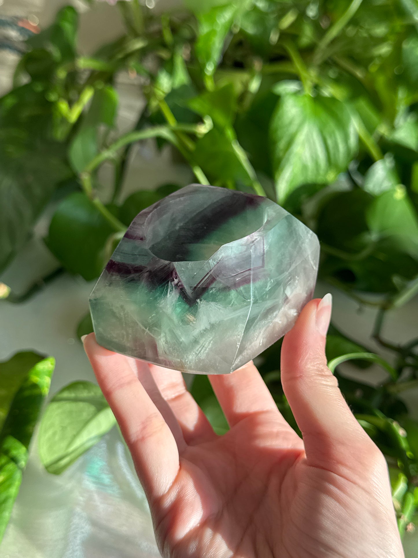 Fluorite Candle Holder