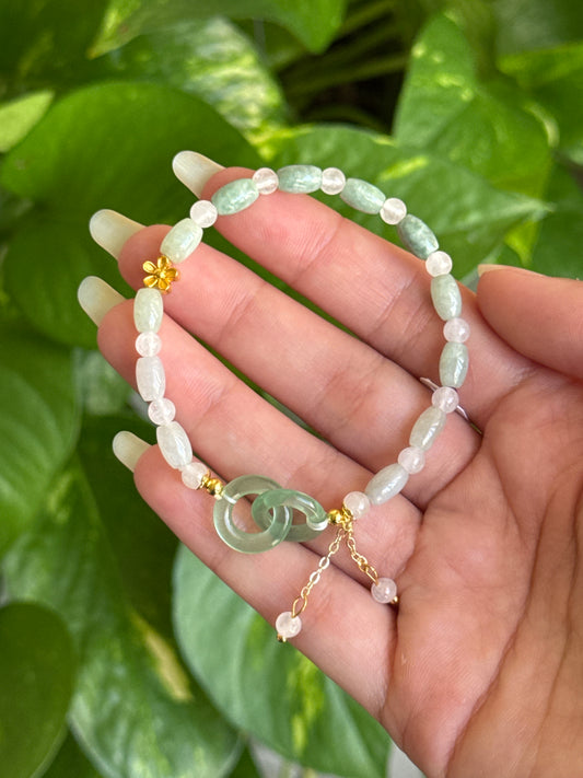 Light Jade & Fluorite Bracelet