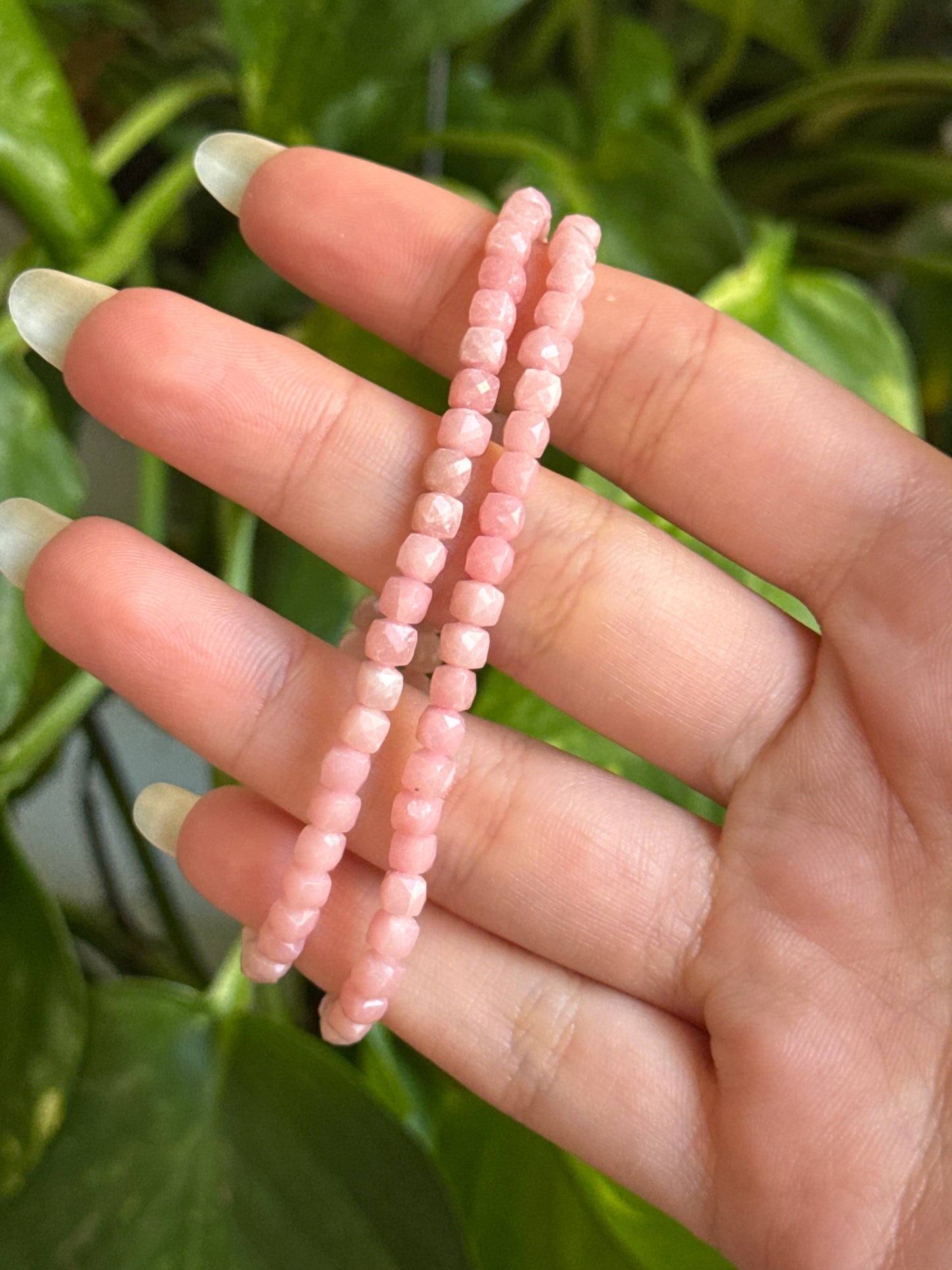 Pink Opal Faceted Bracelet