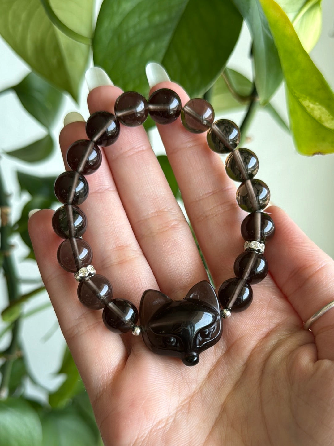 Smoky Quartz Fox Bracelet