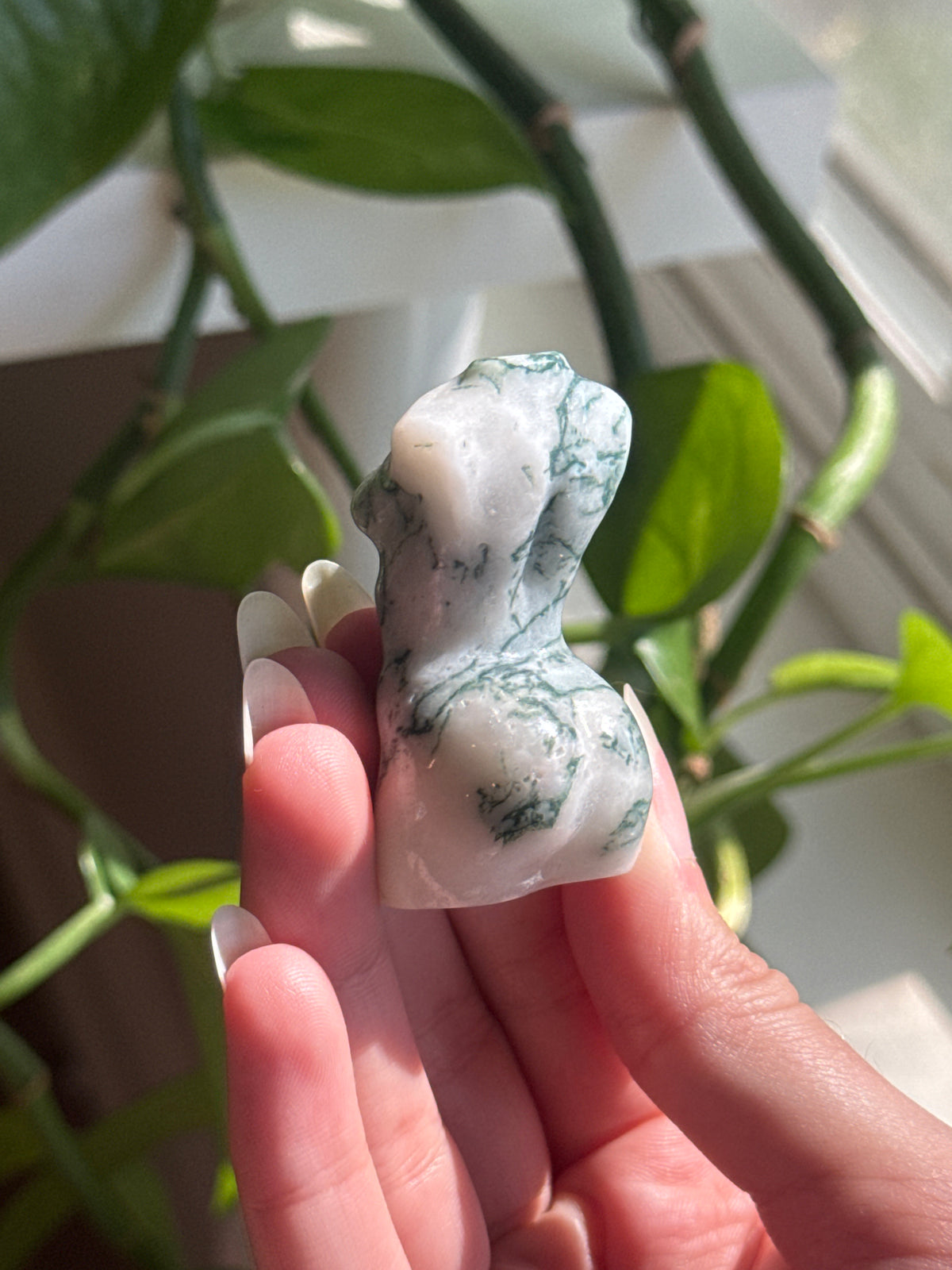 Moss Agate Goddess Body