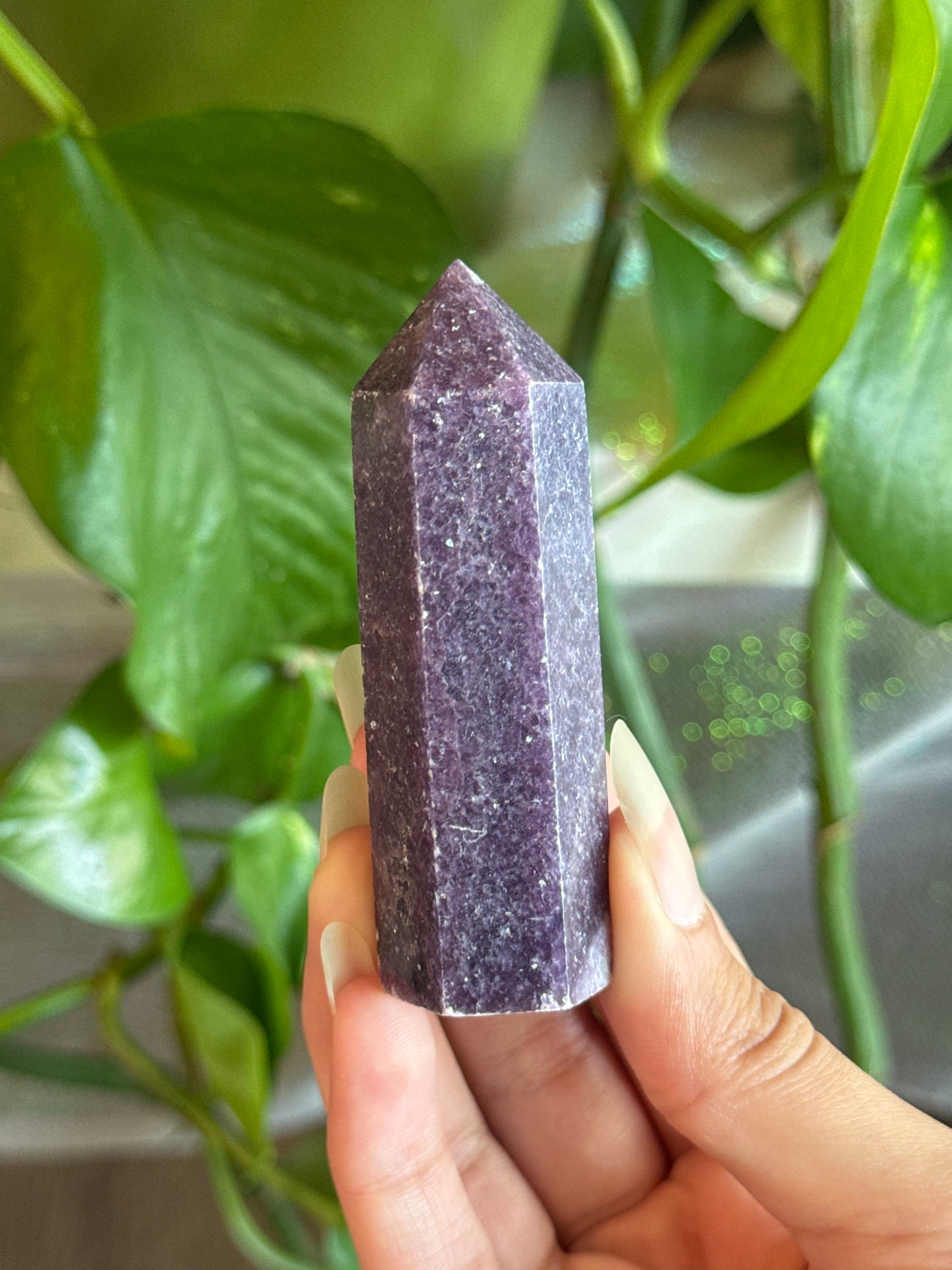 Deep Purple Lepidolite Tower
