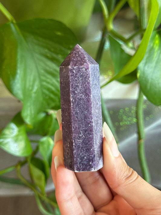 Deep Purple Lepidolite Tower