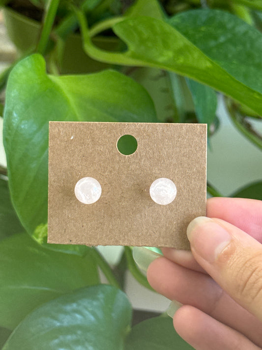 Rose Quartz Stud Earrings