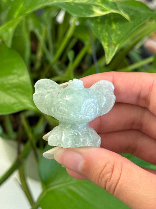 Green Aventurine Stitch Carving