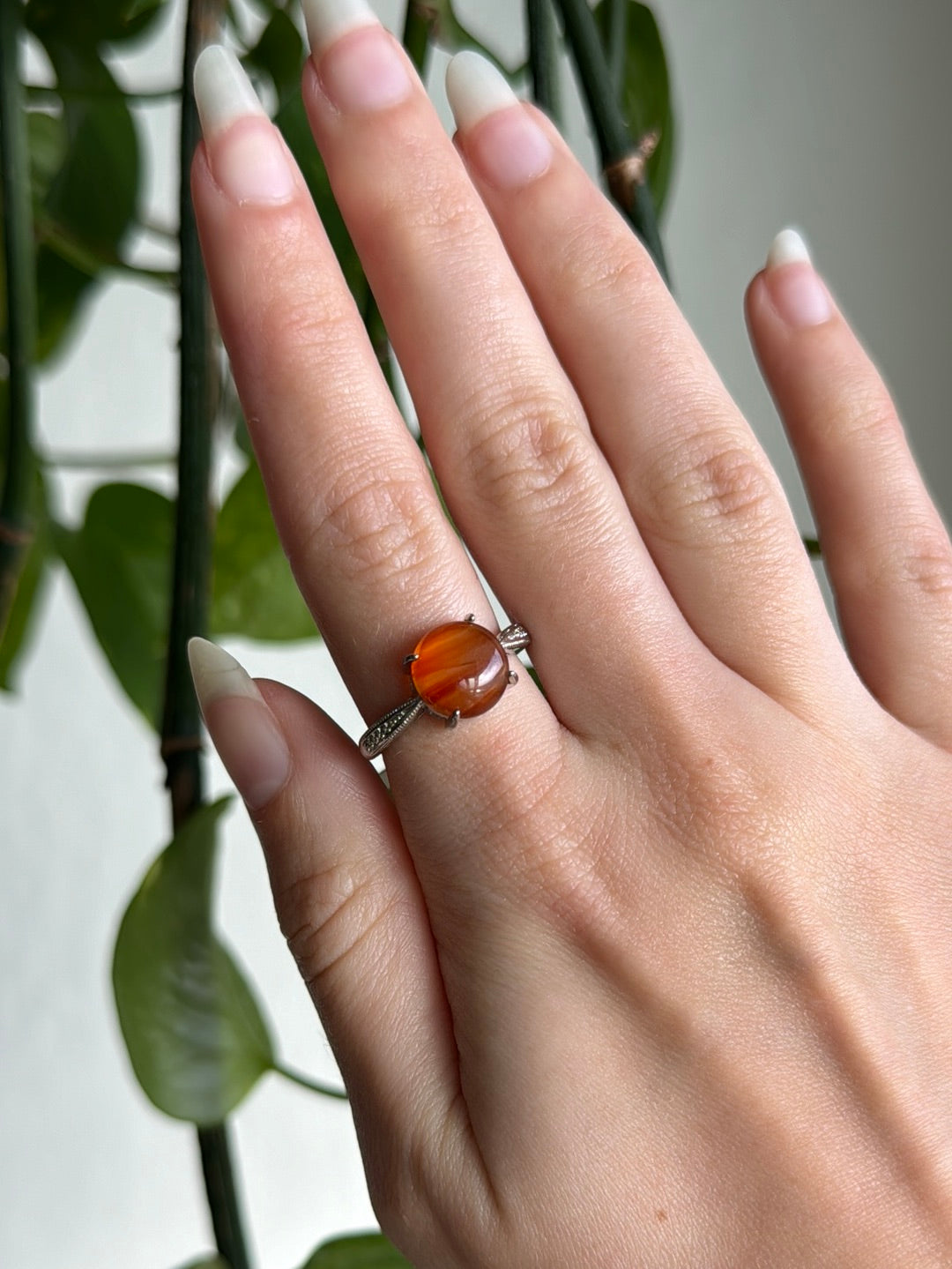 Carnelian Adjustable Ring B