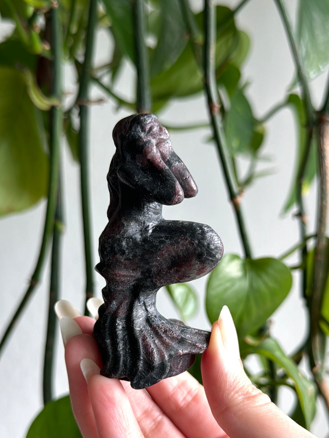 Garnet & Black Tourmaline Mermaid