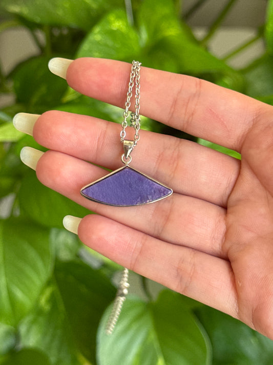 Charoite Fan Necklace
