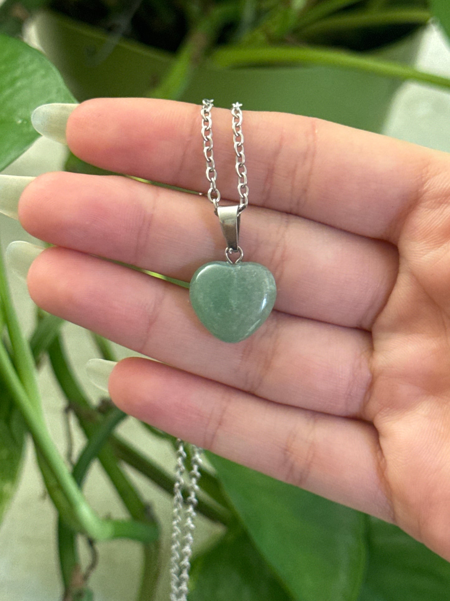 Green Aventurine Heart Necklace