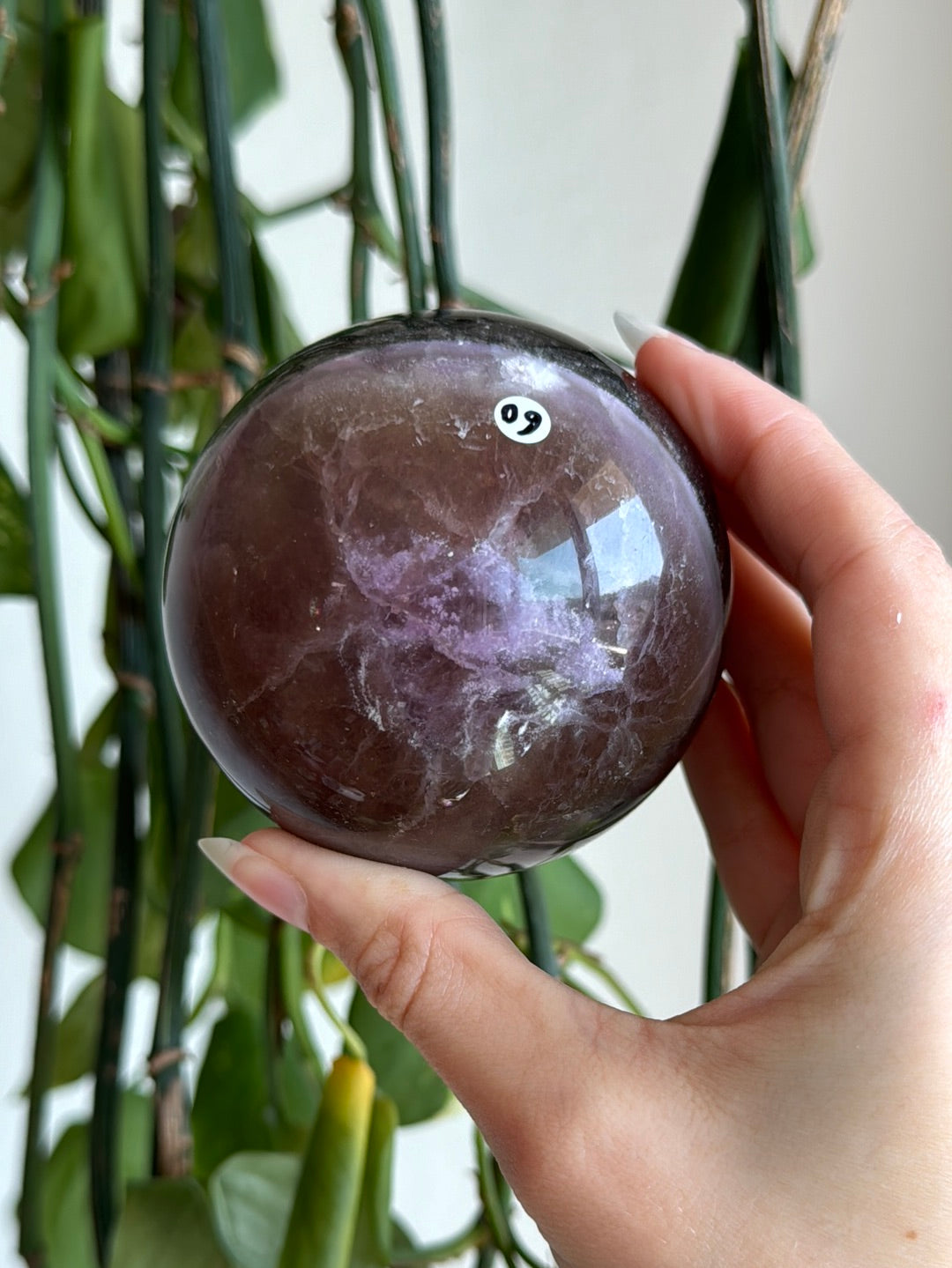 Large Silk Fluorite Sphere