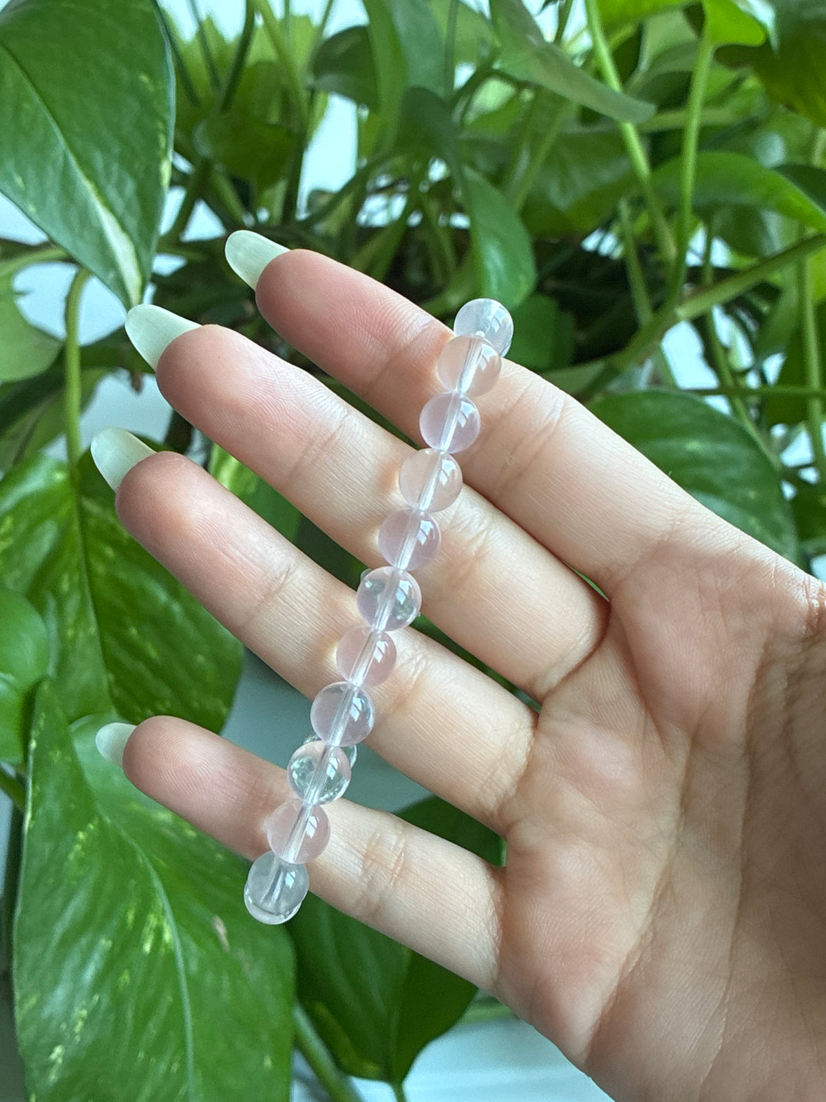 Glitter Star Flash Rose Quartz Bracelet