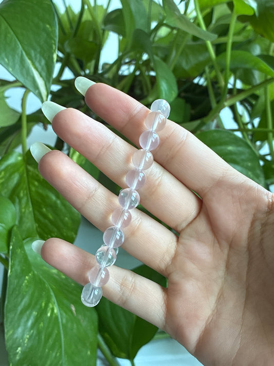 Glitter Star Flash Rose Quartz Bracelet