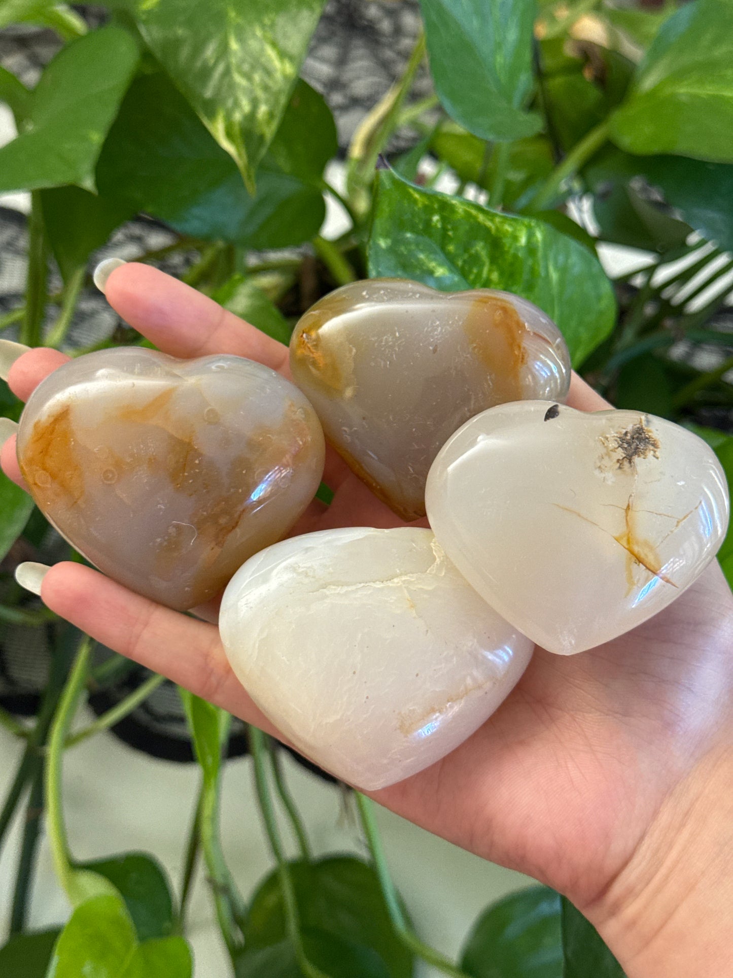 Agate Puffy Heart