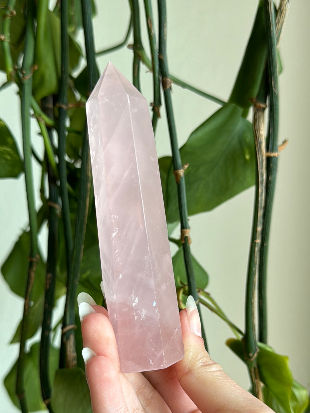 Gemmy Rose Quartz Tower