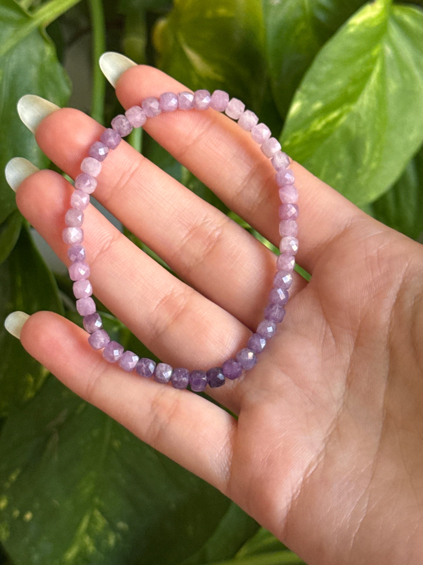 Lepidolite Faceted Bracelet