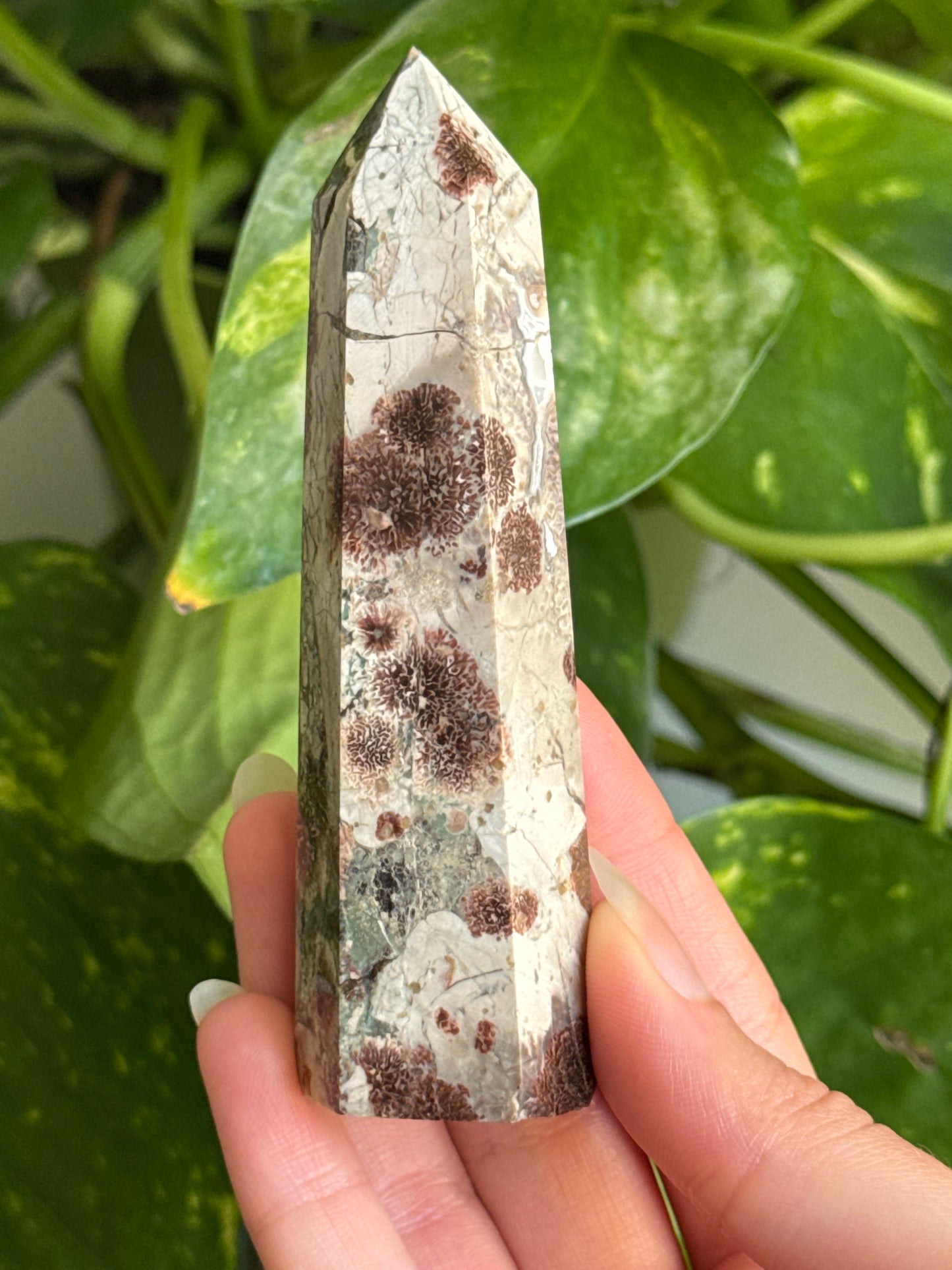 Green Flower Jasper Tower | You Pick