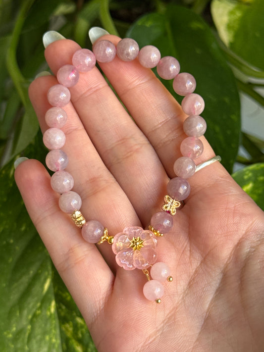 Lavender Rose Quartz Bracelet