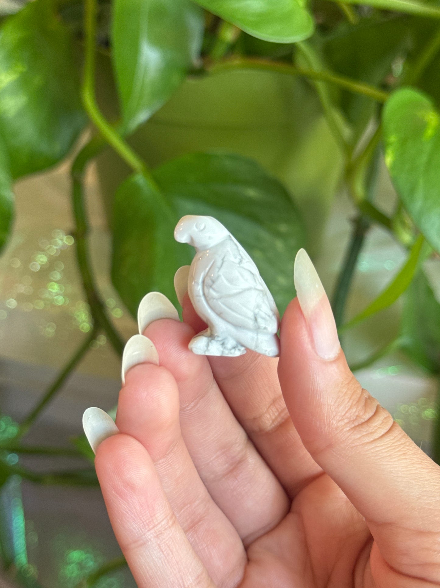 Howlite Eagle Carving